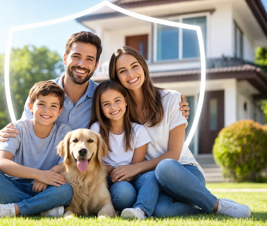 Familia disfrutando de su hogar